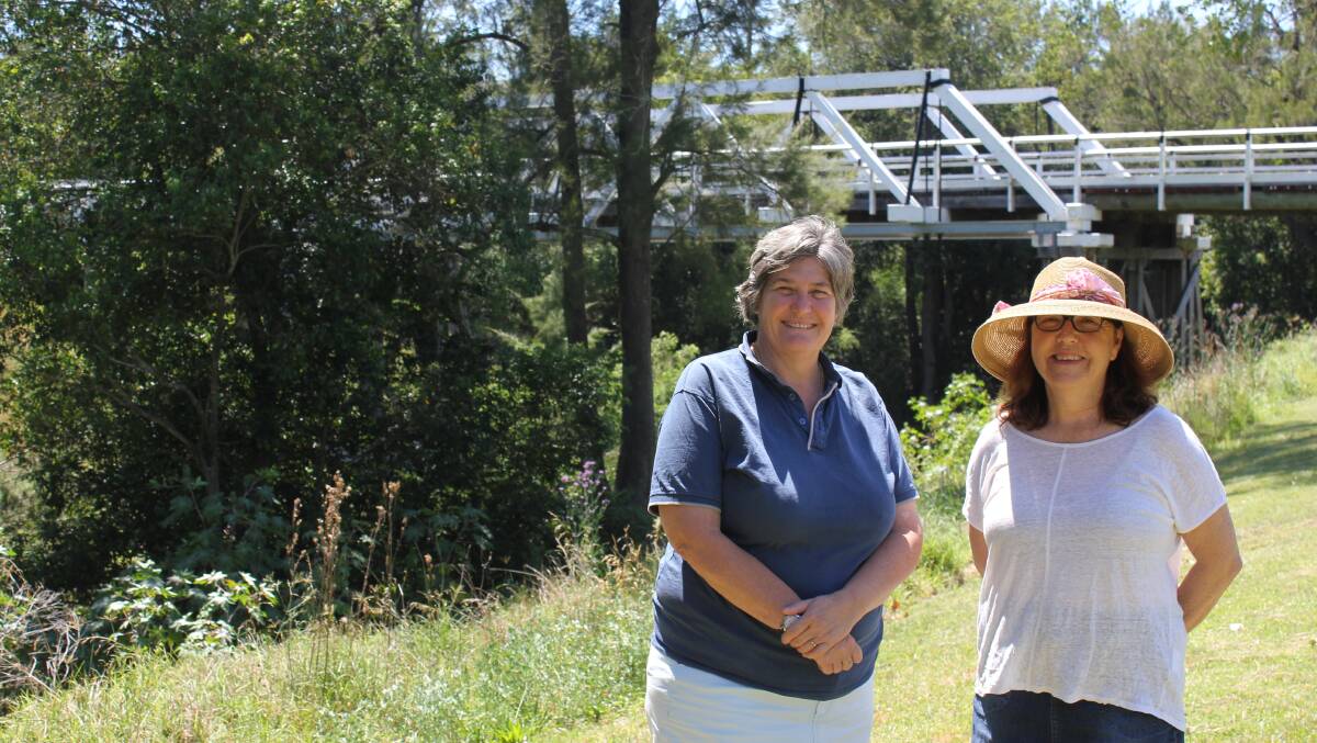 Tracy Norman and Dianne Pope at the site in December 2016 looking at the big job ahead of the volunteers.