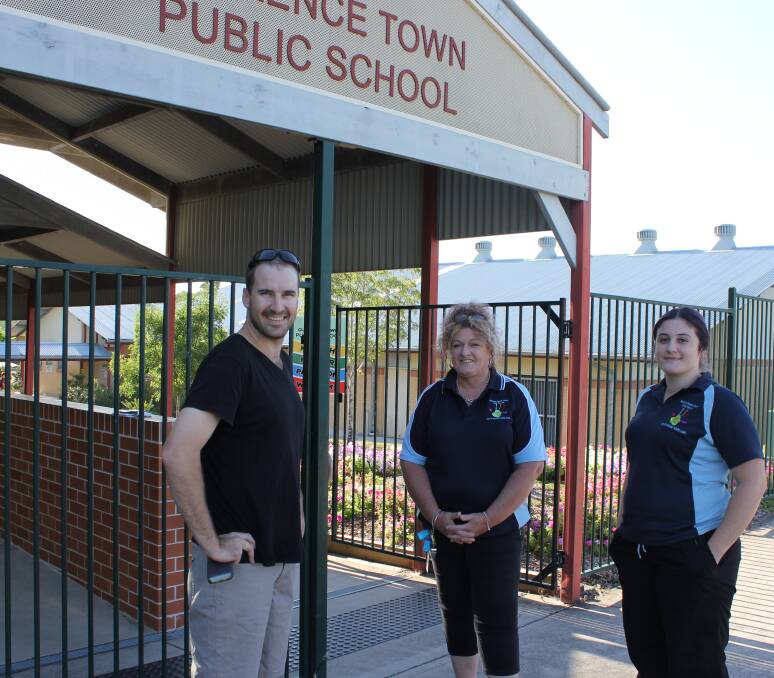 OPEN: Clarence Town Public School P and C President Matt Brown with Nominated Supervisor Sue Terry and Educator Bianca Toth.