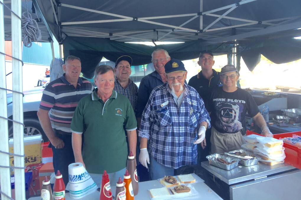 VOLUNTEERS: Sub-branch members at the recent Bunnings barbecue fundraiser.
