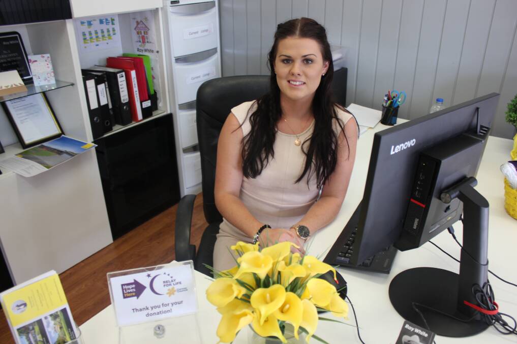 NOMINATED: Ray White Rural Dungog Sales Associate Chelsea Greentree is in line for or a NSW TAFE Trainee of the Year award.