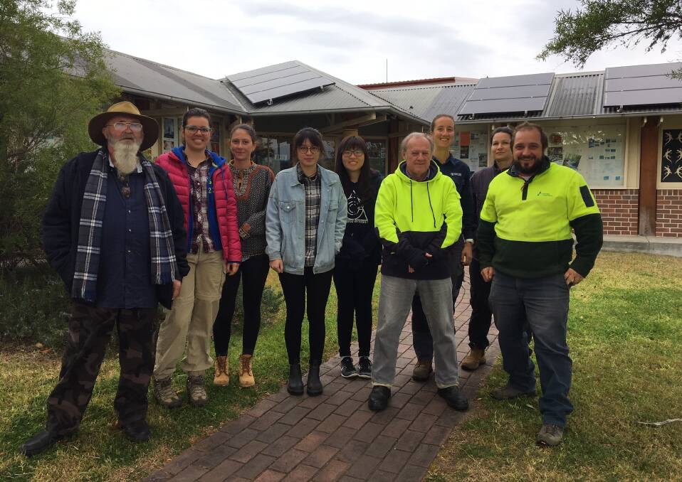 Forestry Corporation of NSW’s Partnerships Leader Mike Hill (far right) with some of the volunteers about to head out on a cold winter morning.