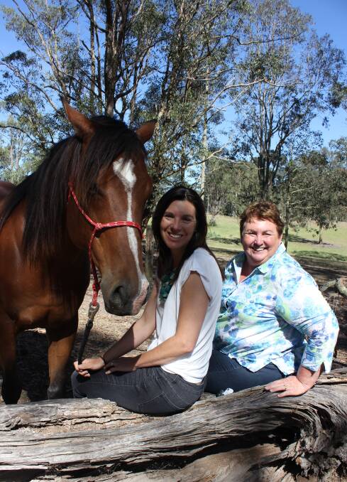 HORSE TALES: Lisa Dyer from Dungog Shire Youth Services and Fran Griffen from Hunter Natrual Horsemanship Centre with Nitro.