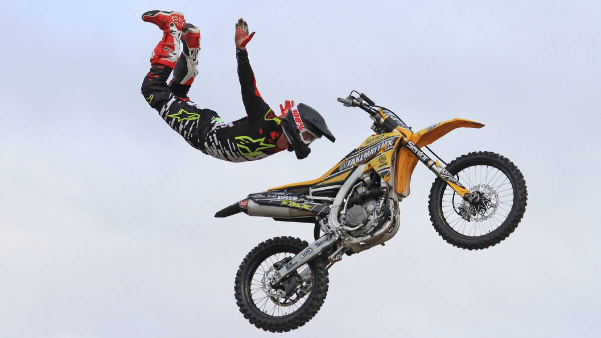 PULSES RACING: The guys from Aussie FMX Motocross team are part of a jampacked schedule of events and displays at this year's Dungog Show.
