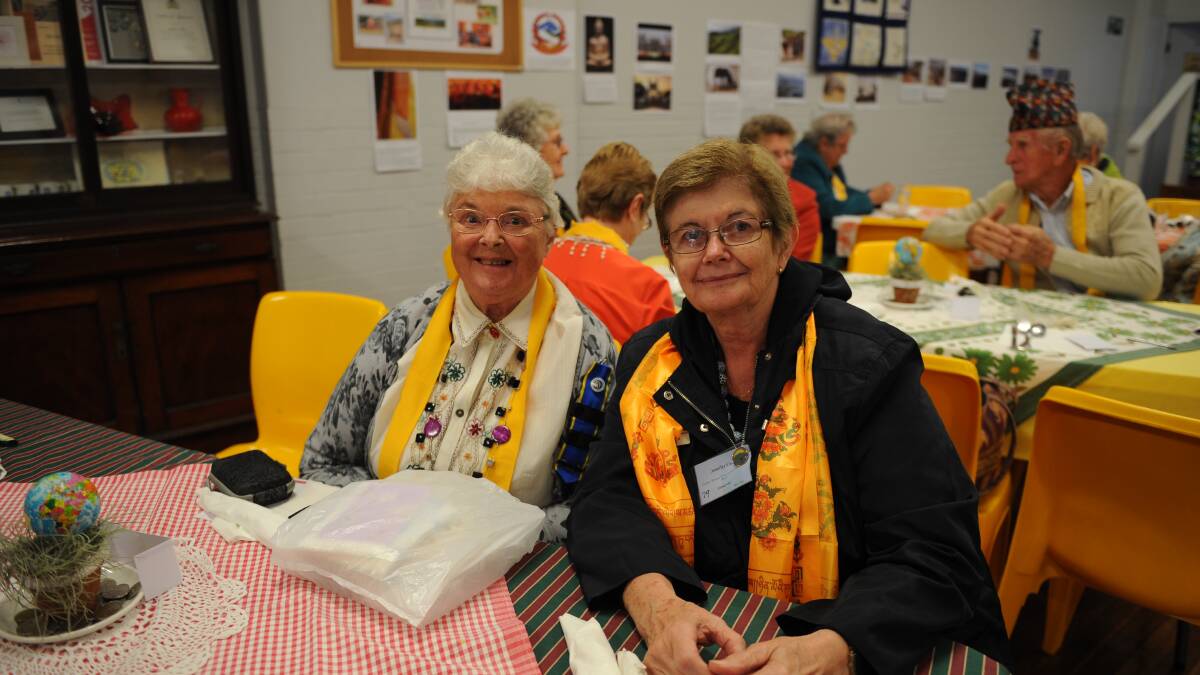 Gresford CWA member Betty Kelehear with Maitland City Evening Branch CWA member Jennifer Carr.