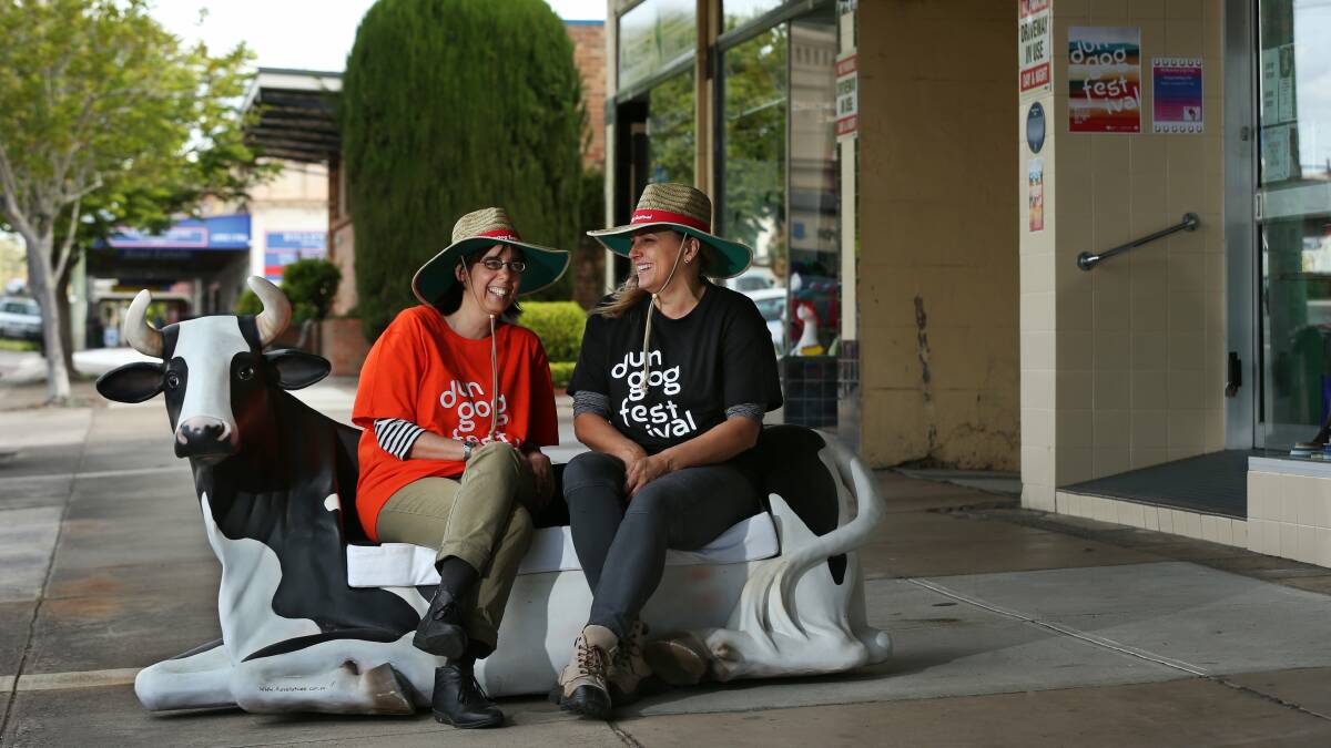 PREPARATION: Dungog Festival assistant Franziska Dooley and events and operations manager Felicity Fragar. Picture: Simone De Peak