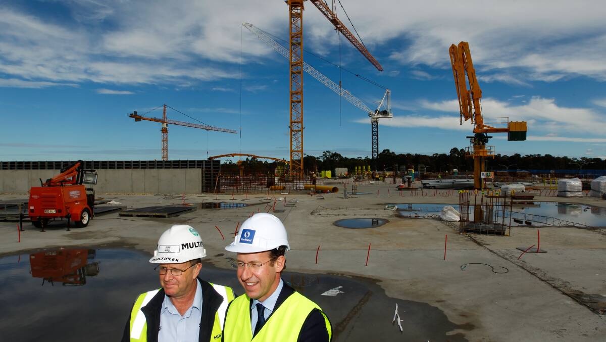 CONSTRUCTION ZONE: Stage one works underway at the Stockland Green Hills redevelopment.