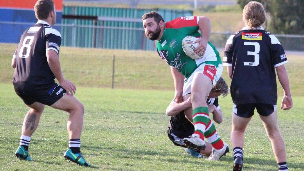 Steamrolled: A strong forward effort laid the platform for Clarence Town's crushing win over Raymond Terrace. Photo: Lauren Johnson. 