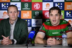 South Sydney skipper Cameron Murray is out of Origin I after sustaining an injury against Penrith. (Dan Himbrechts/AAP PHOTOS)