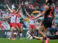 Swans midfielder Errol Gulden played a major role in Sydney's win over the Giants at the SCG. (Dean Lewins/AAP PHOTOS)