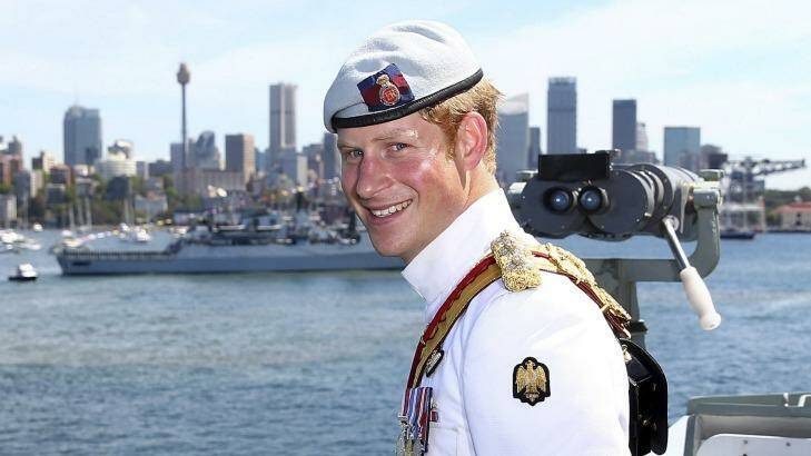 Prince Harry on board the HMAS Leeuwin in 2013.