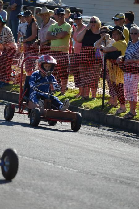 It was downhill all the way for Ben Stewart at the billy cart derby held in Gresford on Saturday