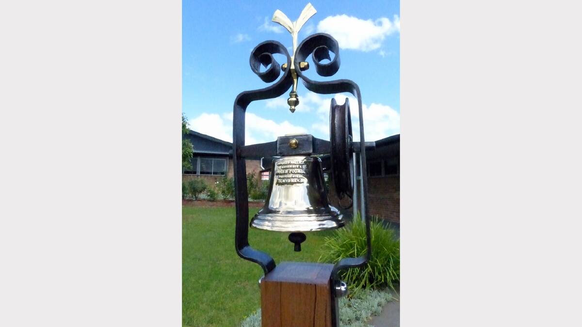 The beautiful school bell restored to its former glory