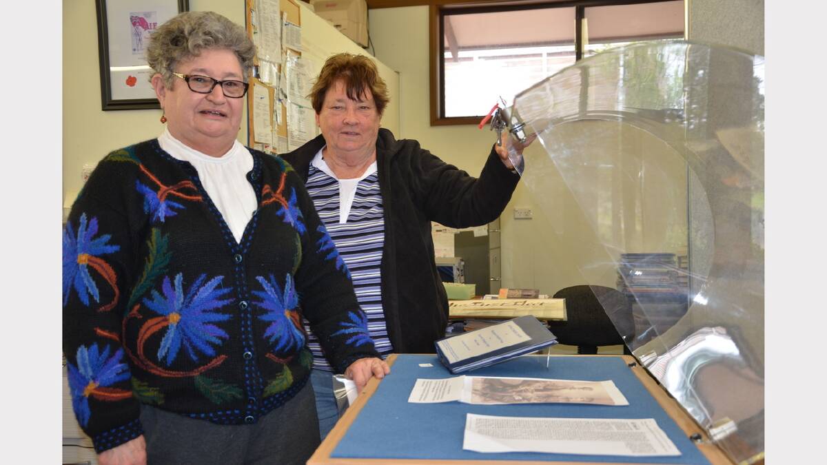 Dungog Historical Society members Maureen Kingston and Marie Neilson.