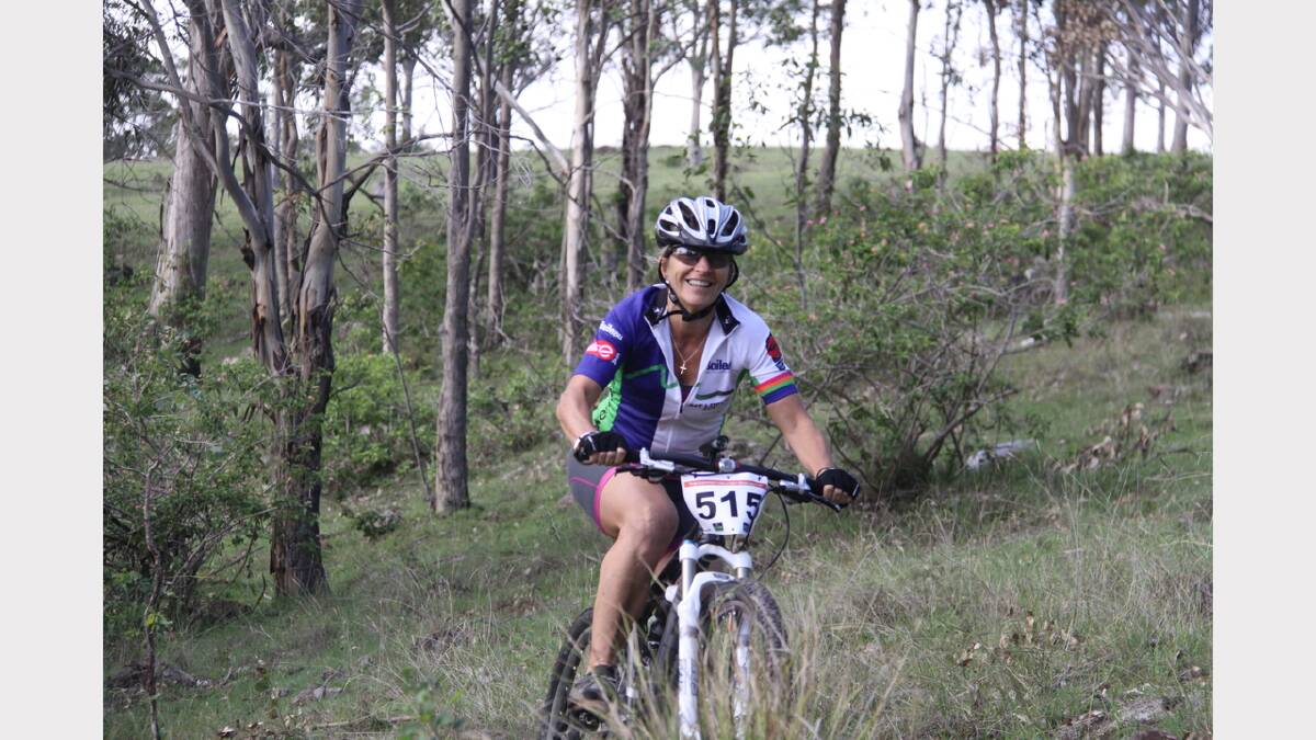 Julie Styles in action at The Common mountain bike festival held in Dungog recently. Photos courtesy of Ros Runciman 