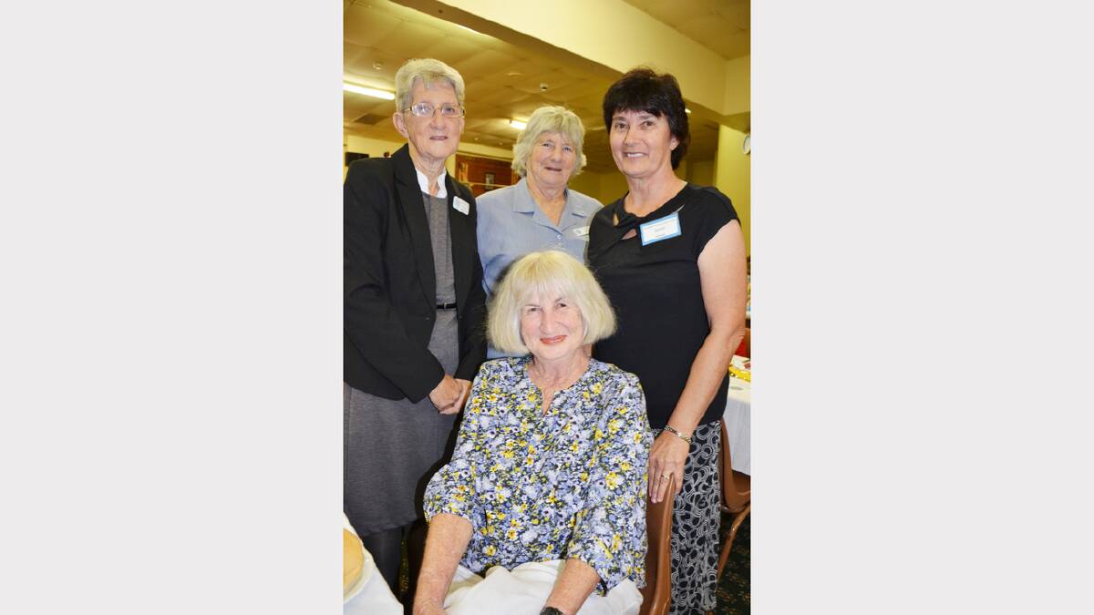 Lyn Bautley and Maureen Bench from Belmont, Janet Hayes Dungog-Clarence Town and seated Pamela Grzelak also from Dungog-Clarence Town