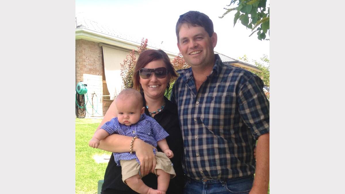 Ryan and Amy Garaty and their young son Bailey - living in a rural area at Halton with no means of communication for the past four weeks.