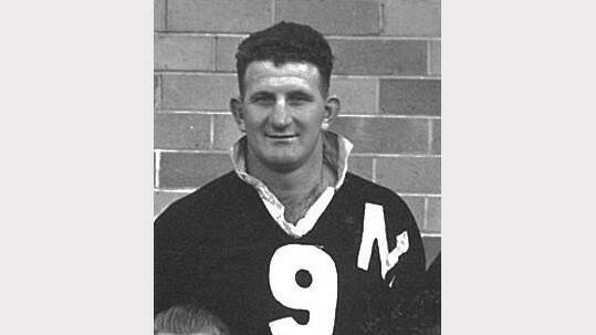 Gordon Harley pictured as a member of the 1957 Maitland Pumpkin Pickers rugby league team.