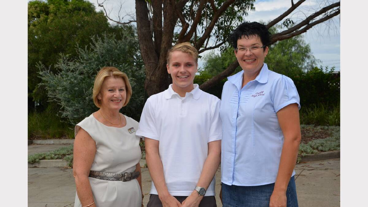 Dungog High School principal Maureen Jarvis, student Ryan Maginnity and head teacher Michelle Archer are all heading to Gallipoli for the Anzac centenary