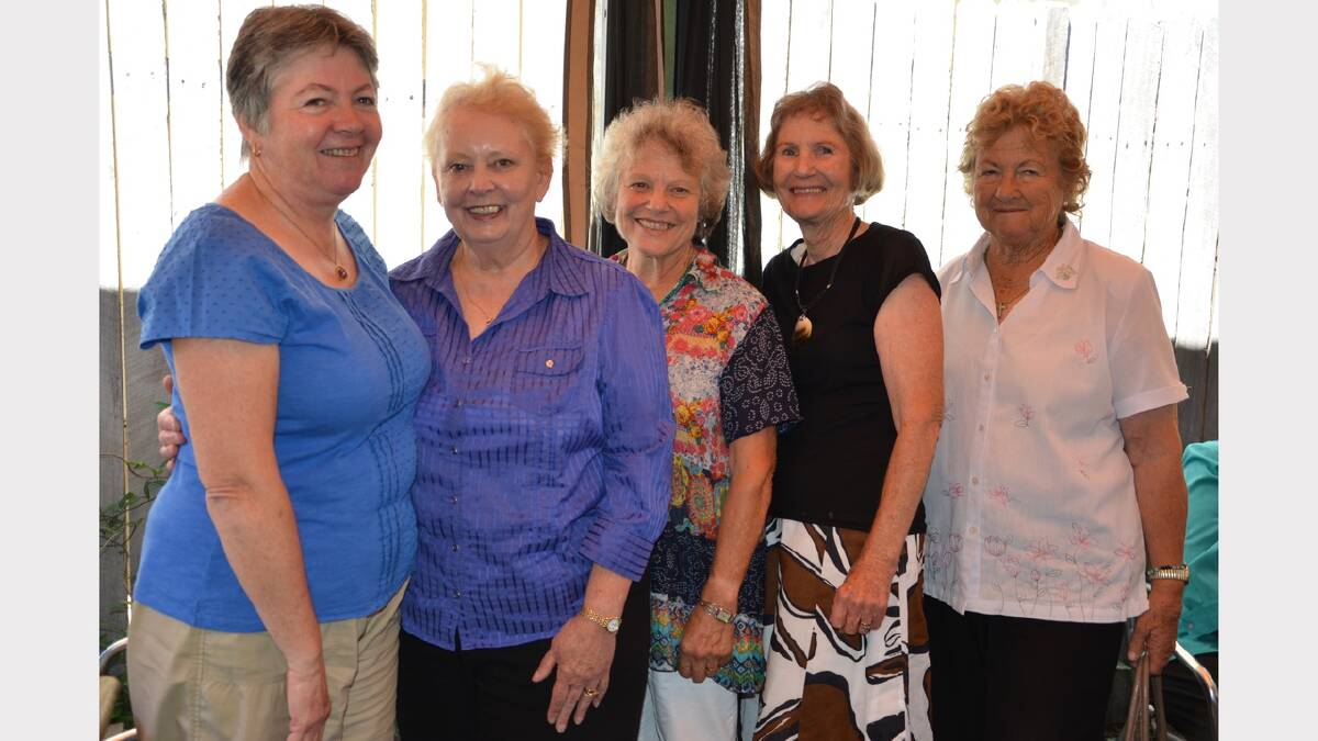 Volunteers Margaret Flannery, Elaine Johnston, Anne McDonald, Audrey Neilson and Gloria Morris.