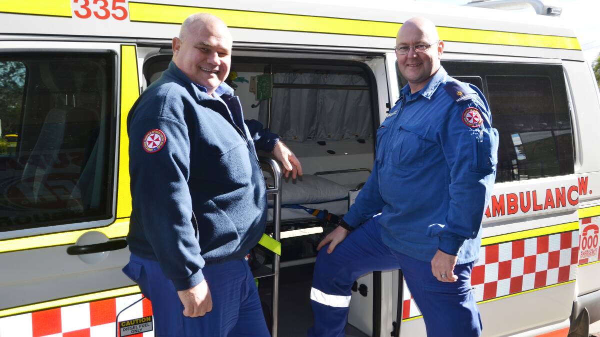 Swapping stations – paramedics Paul Alexander and Darren Hicks