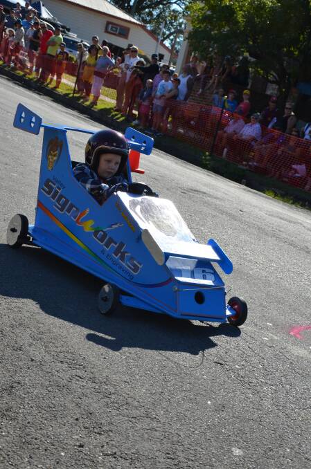 It was downhill all the way at the billy cart derby held in Gresford on Saturday
