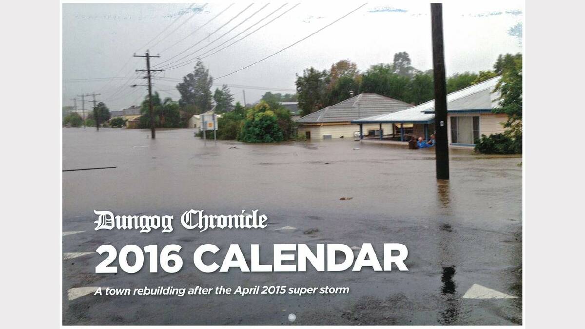 Cover of the 2016 calendar showing Don and Thea Redman being rescued from their flooded home by Ralf Wittmann