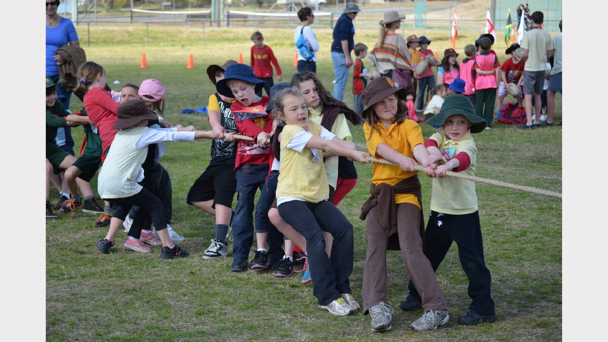 Having fun at the Commonwealth Games at Bennett Park on Wednesday were students from around the Dungog Shire.