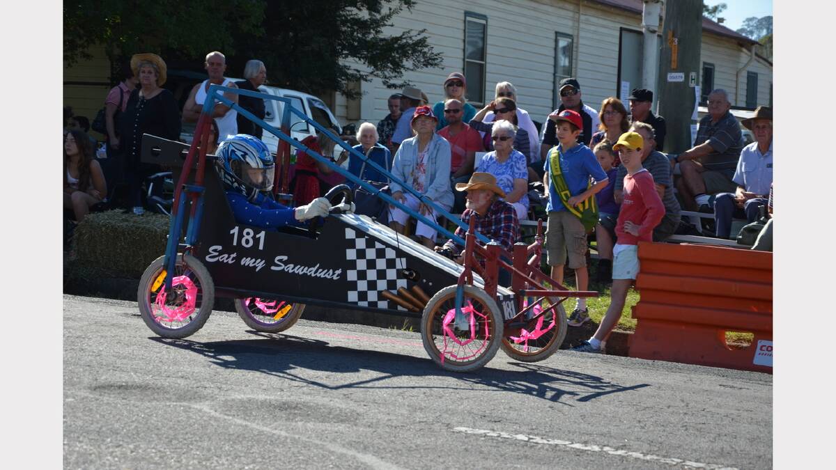 Halley Trim from Dungog at the Gresford Billy Cart Derby on Easter Saturday