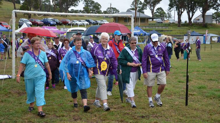 Participants taking part in last year’s Dungog Relay for Life.