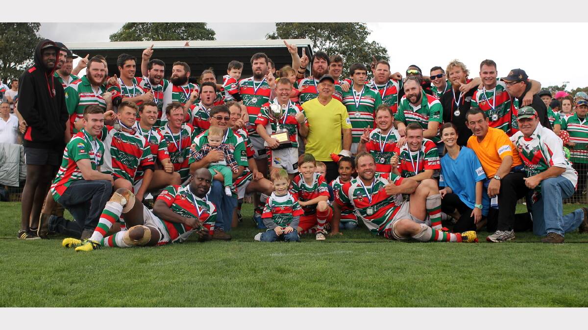 Clarence Town Rugby League grand final winning team.  Photo courtesy Valentine Sports Photography