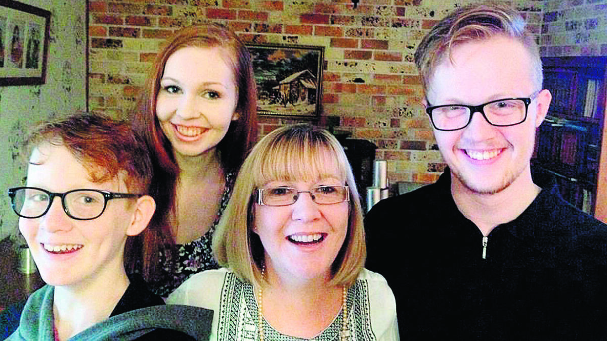 TRAGIC LOSS: Clare Lannen with her children Jacob, 21, Isabella, 19, and Hugh, 13.
