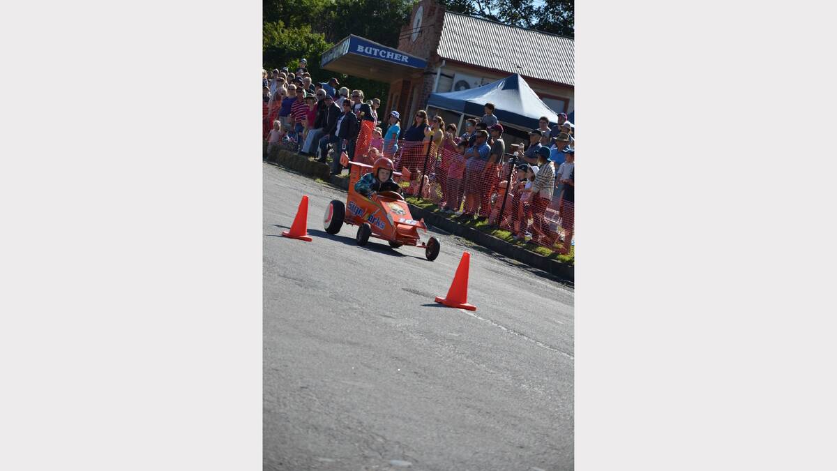 Gresford Billy Cart Derby action on Easter Saturday