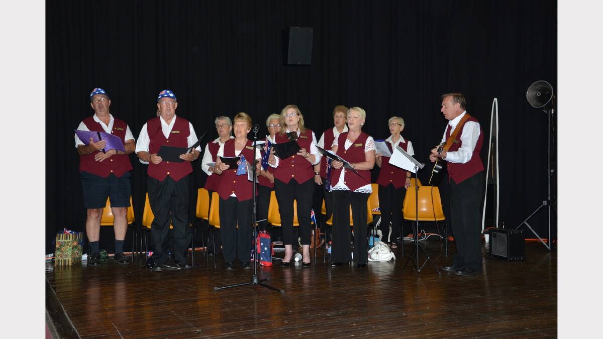 The Clarence Town Singers performing