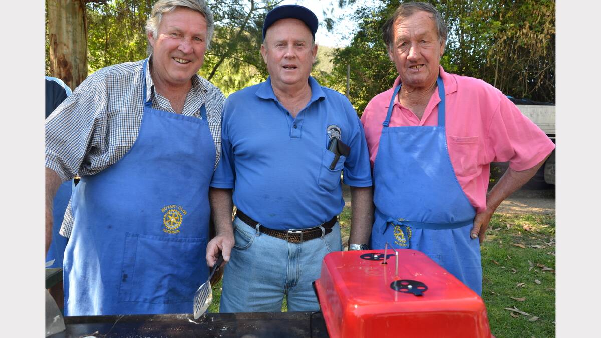 Barbecue volunteers Kevin Saunders, Peter Clements and Graeme Walker