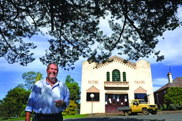 Dungog Shire Council’s economic development and tourism co-ordinator Ivan Skaines in the front of the historic James Theatre