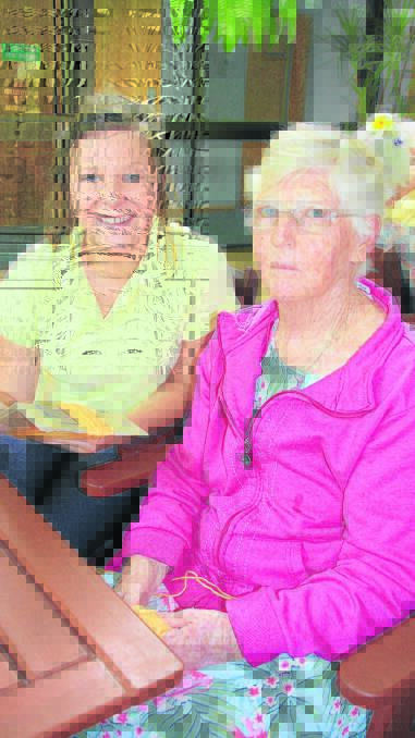 DHS student Tahlar Darnley with Lara Aged Care resident Christina Lawrence.