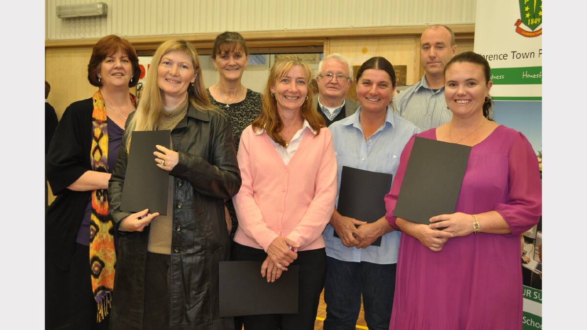 Community award winners, back, Sharon Corrigan (Vacy), Denise Presland (Paterson), Tony Kennedy (Gresford), Jody Smith (Clarence Town); front, Gina Goulder (Martins Creek), Robyn Keller (Clarence Town), Carmel Tippett (Glen William) and Rebecca Rumbel (Dungog).