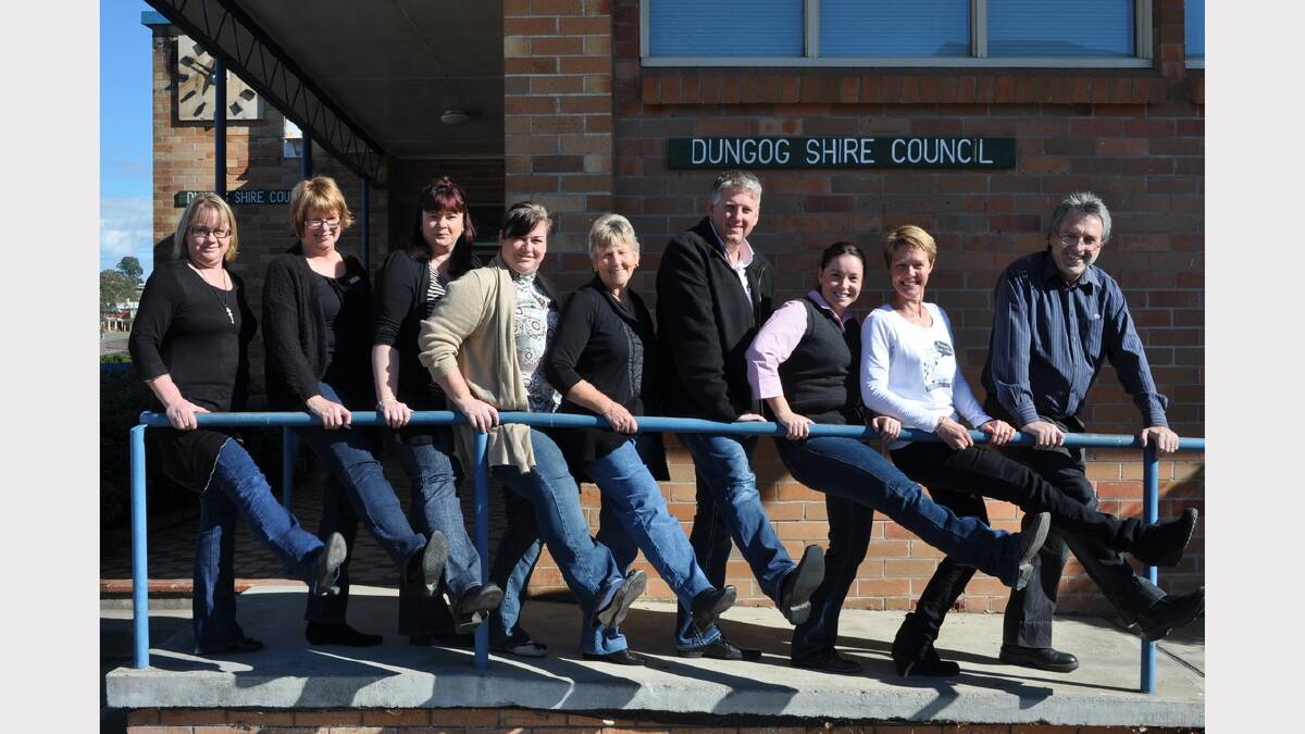 A spring in their step – Dungog Council employees, Cheryl Hyde, Colleen Duffy, Cheryl Clement, Helen Mamino, Joan Yates, Paul Minett, Sam Akers, Jane Baker and Tony Sawyer.