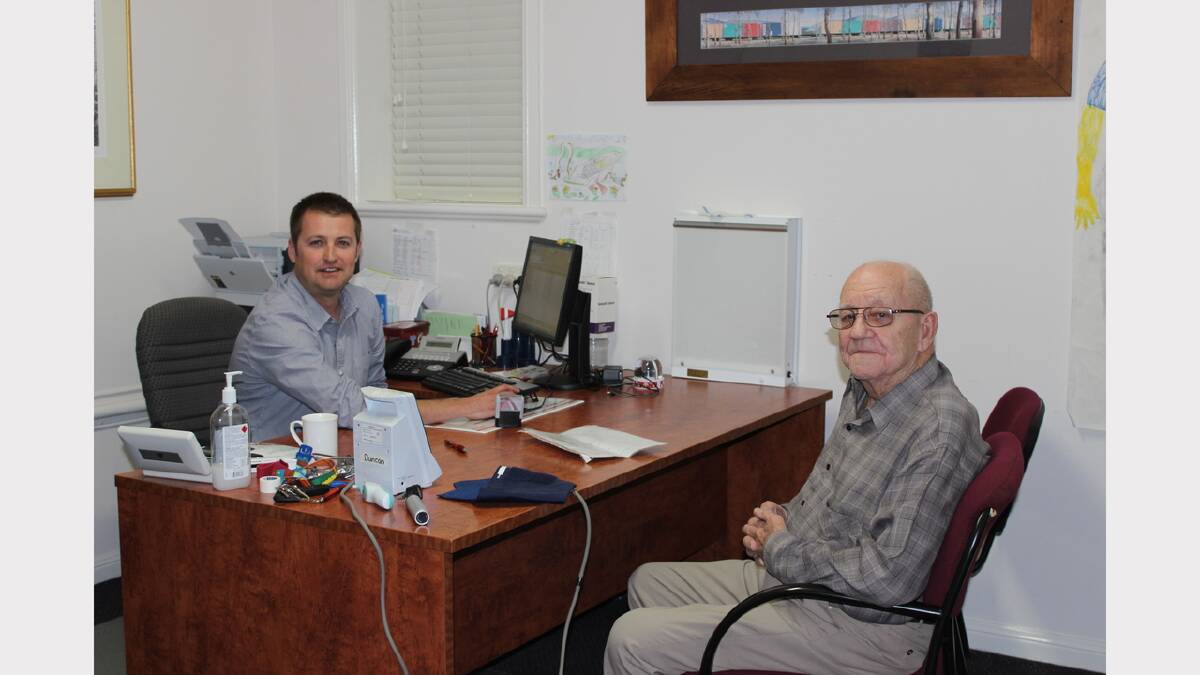 Dr Brendan Chaston from The Medical Practice in Dungog with patient Don Cummings who has registered for an eHealth record.