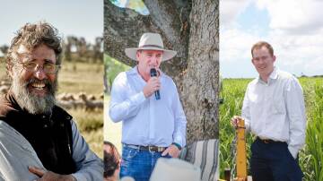 NSW Farmers president James Jackson, Leader of the Nationals and member for New England Barnaby Joyce and NSW Farmers CEO Pete Arkle.