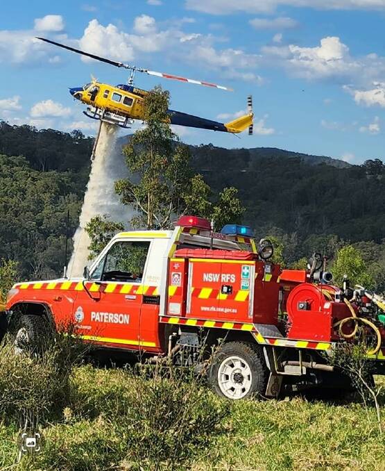 RFS fighting fires in the Dungog Shire in 2022.