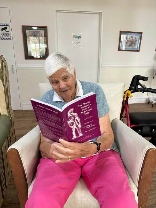 95-year-old Margot Capp reading Chandra Clements' new poem.