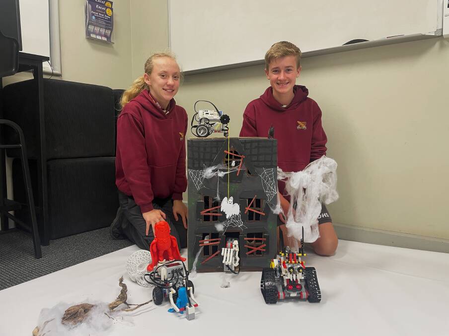 HAUNTED: Isla Briggs and Blake Chant (pictured) have won the Hunter Robocup junior competition. Picture: Angus Michie