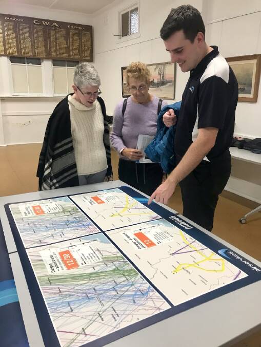 AIRSPACE: Members of the public gathered at the Dungog and Clarence Town CWA building to discuss the newly proposed flight paths. Picture: Supplied