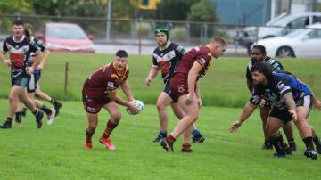LEAGUE: Dungog Warriors beat the Raymond Terrace Magpies 36-4 in a scrappy encounter on Sunday. Picture: Lauren Johnson