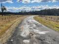 POTHOLES: Dungog's roads are getting worse after months of rain resulted in more potholes. Picture: Angus Michie