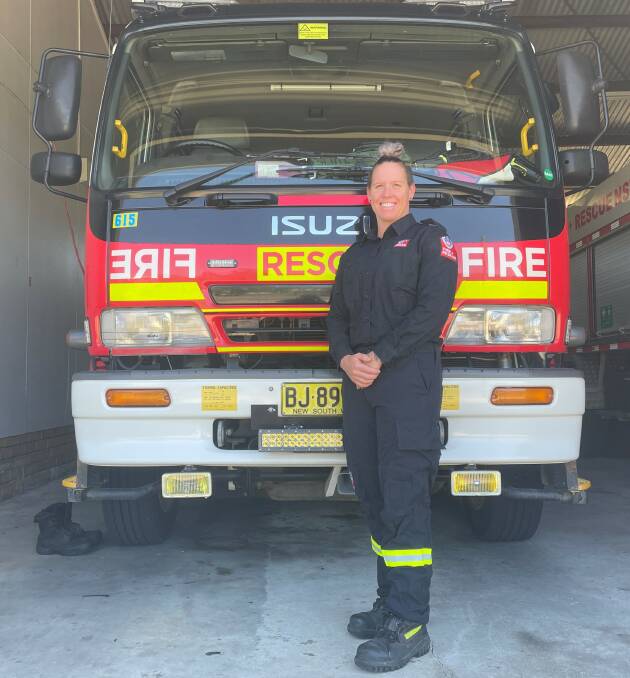 Cassandra Surmon (pictured) has become the Dungog Fire and Rescue station's first female captain. Picture by Angus Michie
