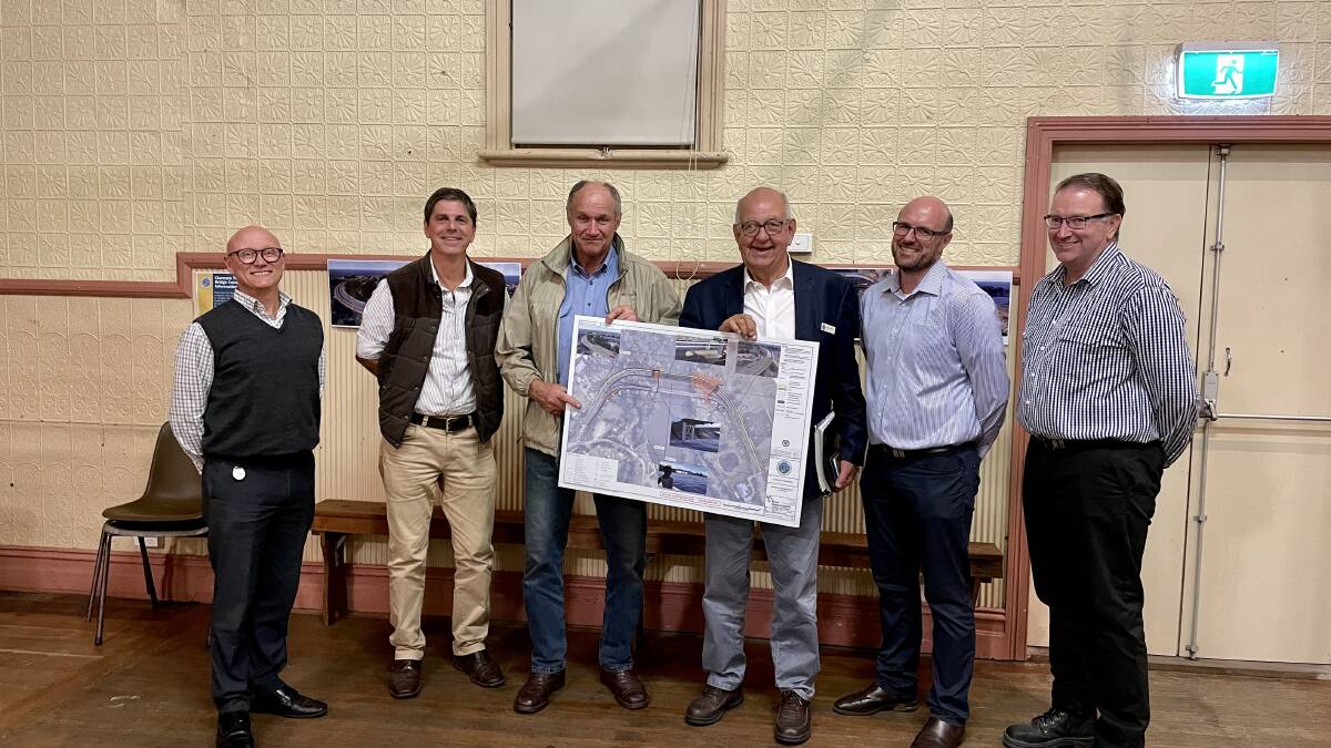 (from left) Dungog's general manager Gareth Curtis, member for the Upper Hunter Dave Layzell, deputy mayor Stephen Lowe, mayor John Connors, project manager Nick Havyatt and manager of infrastructure and assets Steve Hitchens. Picture by Angus Michie