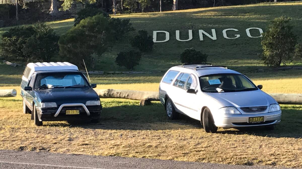 WARNING: Council is about to crack down on cars "for sale" parked on the roadside - a practice, while commonplace, that is not strictly legal. Photo: Dungog Council.