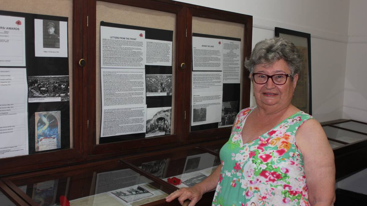 DISPLAYS: Maureen Kingston wants to hear from families of the area's WWI servicemen so the society can share share their uncovered stories.